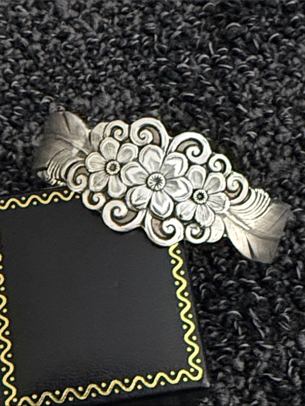 Montana Silversmiths Silver Floral Scroll Cuff Bracelet